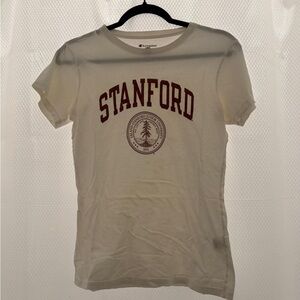 Champion Stanford White T-Shirt with Red Accents